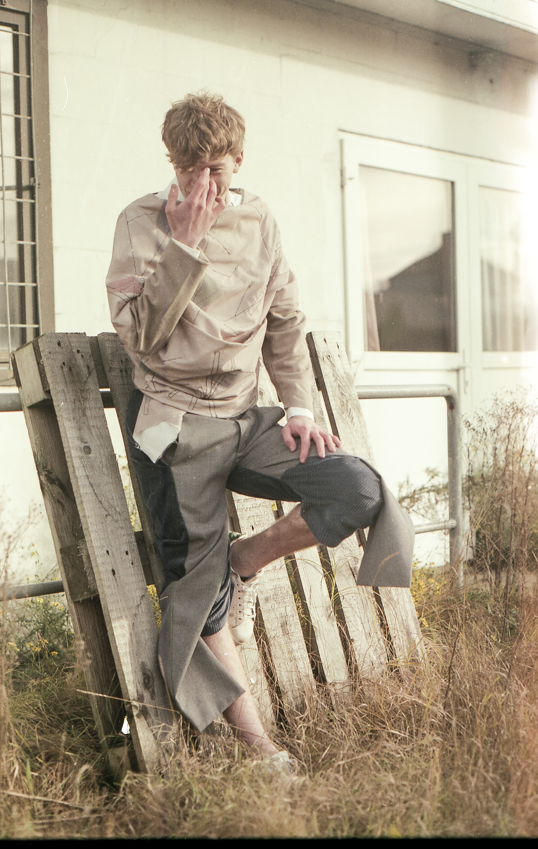 White shirt by COS Shirt by Ari Kolu Trousers by Ari Kolu Shoes by Stan Smith by Adidas 