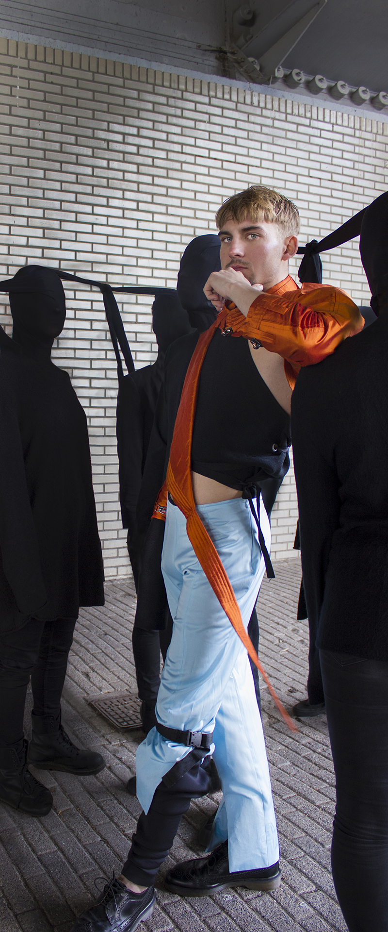 Jacket by Michelle Lievaart Top by Laura Aanen Trouser 1 by Laura Aanen Trouser 2 by Kim Kivits.