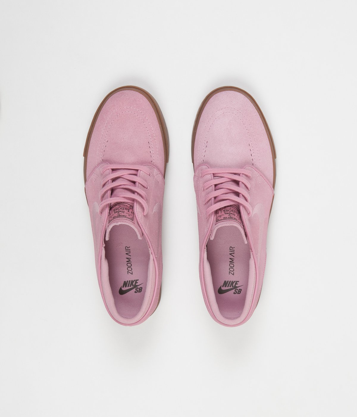 nike sb janoski grey & bubblegum pink suede skate shoes